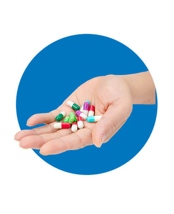 hand with pills